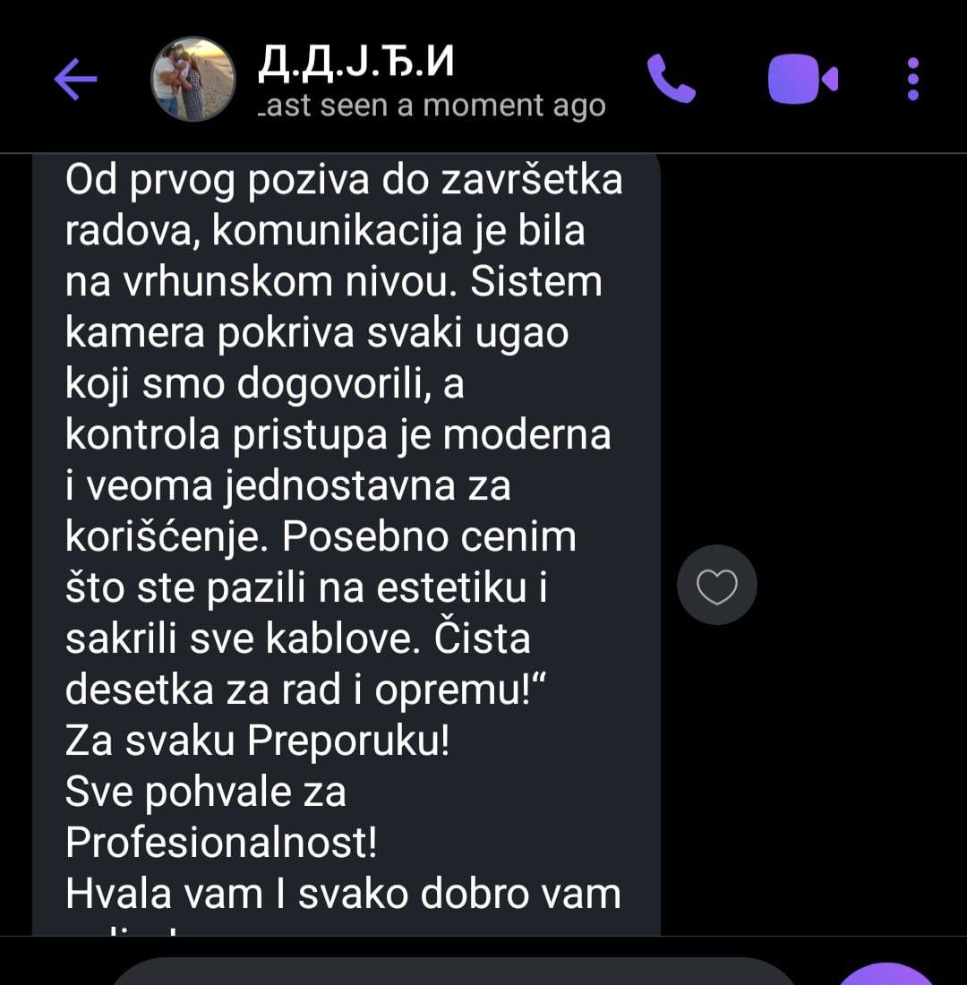 Poruka klijenta — Д.Ђ.